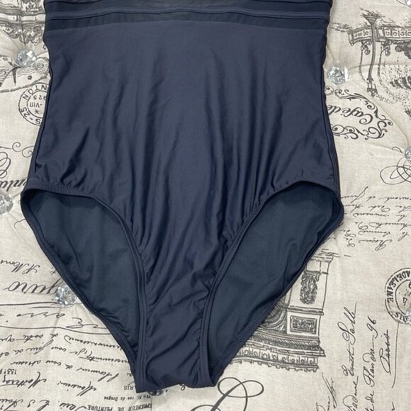 Tommy Hilfiger Solid Mesh One-Piece Swimsuit - Picture 5 of 10